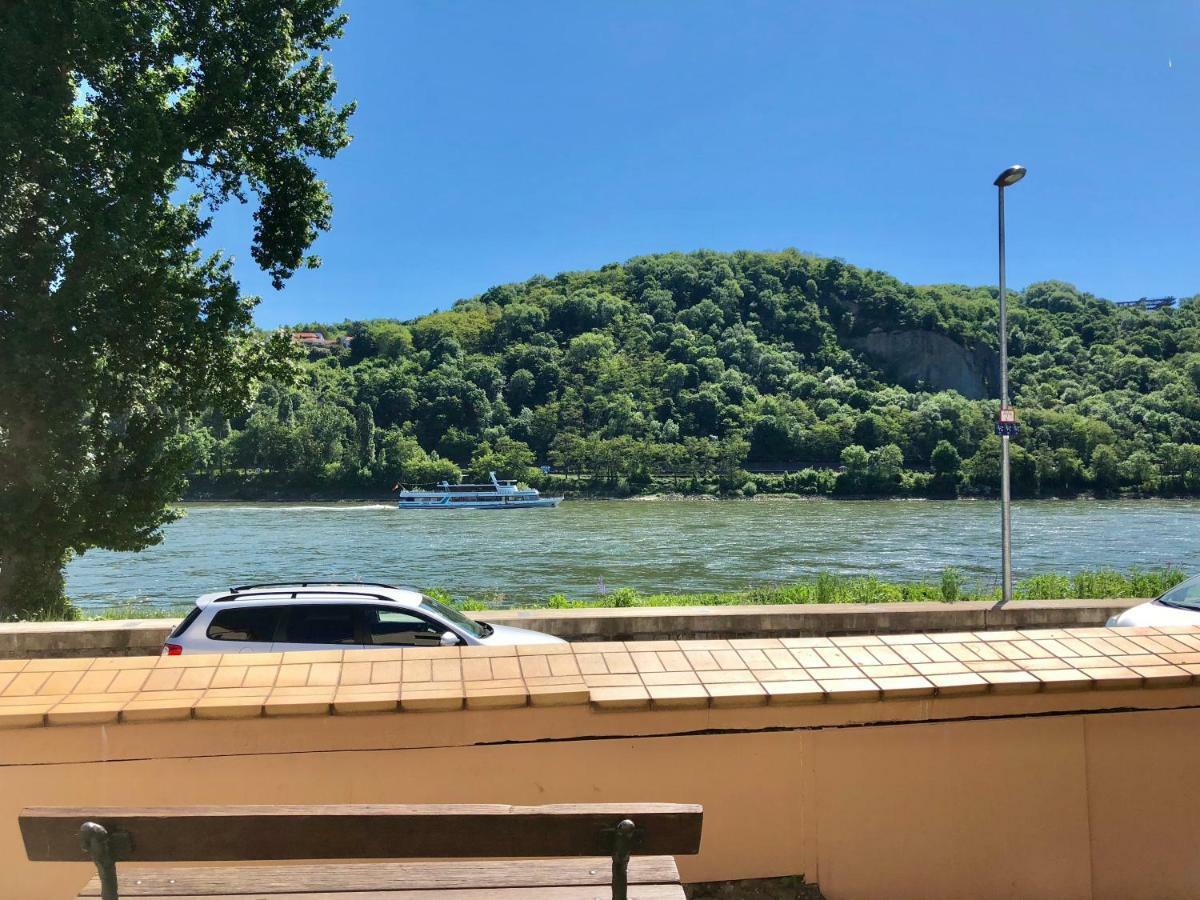 Apartament Haus Am Ufer Mit Rheinpanoramablick Koblencja Zewnętrze zdjęcie